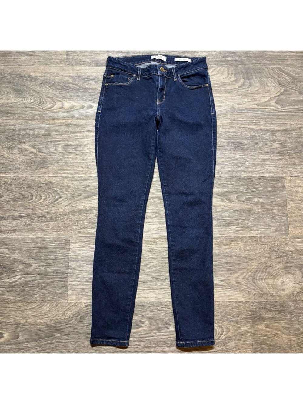 Guess Sexy Curve Dark Wash Skinny Jeans 29 Stretch Denim 5 Pocket Mid Rise - Picture 2 of 14
